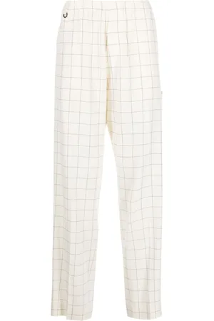UNDERCOVER Windowpane-print wide-leg trousers