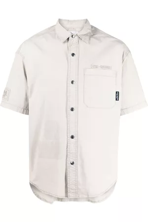 Izzue Embroidered-logo stretch-cotton shirt