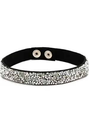 Manokhi Crystal-embellished leather choker