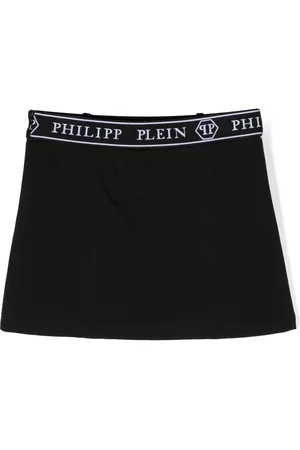 Philipp Plein Girls Skirts - Logo-waistband miniskirt