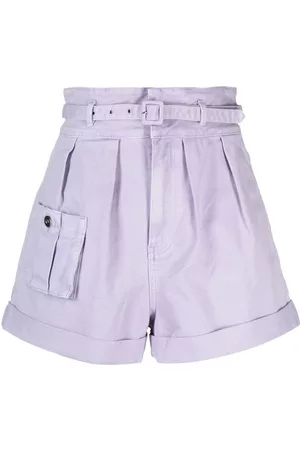 Self-Portrait Belted cotton shorts