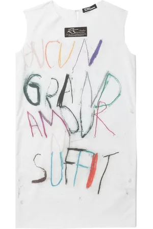 RAF SIMONS Men Tank Tops - Text-print cotton tank top