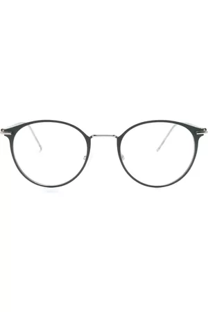 HUGO BOSS Round-frame stainless-steel glasses