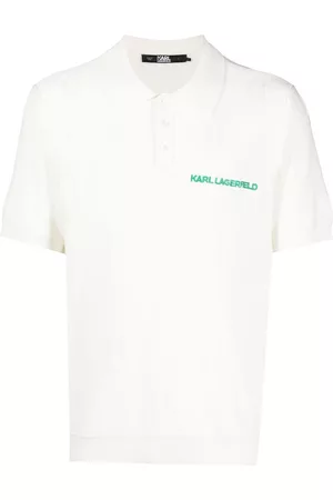 Karl Lagerfeld Men Polo Shirts - KL monogram knitted polo shirt