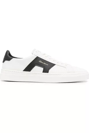 santoni Men Sneakers - Contrast-panel low-top sneakers