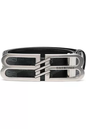Balenciaga Men Belts - Logo-plaque leather belt