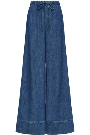 VALENTINO GARAVANI Chambray wide-leg jeans