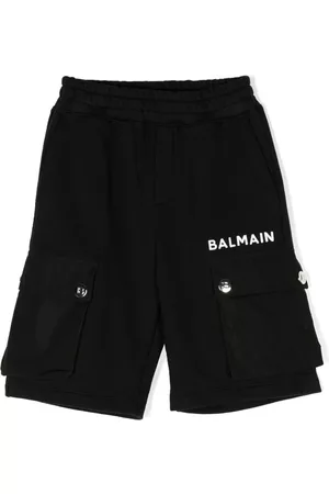 Balmain Logo-embroidered cargo shorts