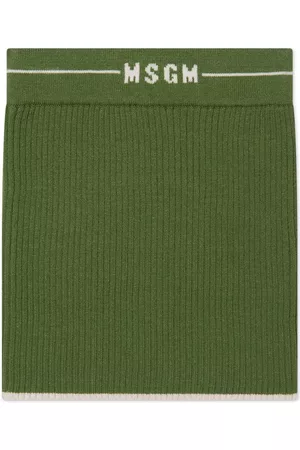 Msgm Girls Skirts - Ribbed-knit skirt