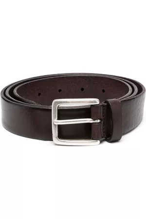 DELL'OGLIO Men Belts - Square-buckle leather belt