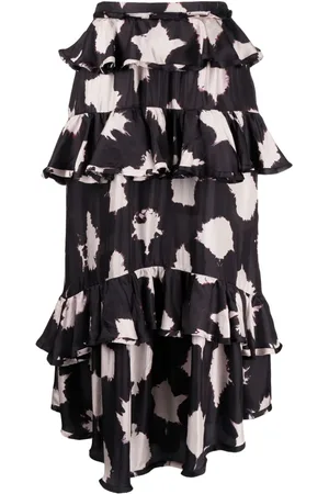ULLA JOHNSON Winona ruffled silk skirt
