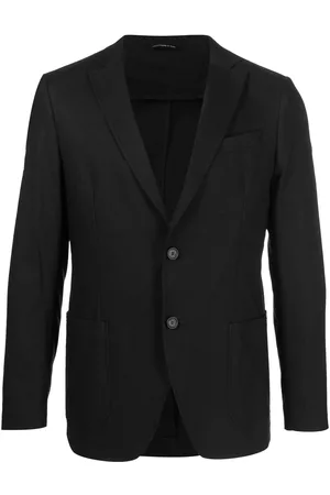 Tonello Men Blazers - Single-breasted linen-cotton blend blazer