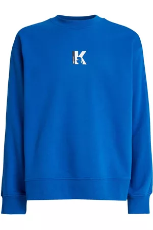 Karl Lagerfeld Men Sweatshirts - Logo-print organic-cotton sweatshirt
