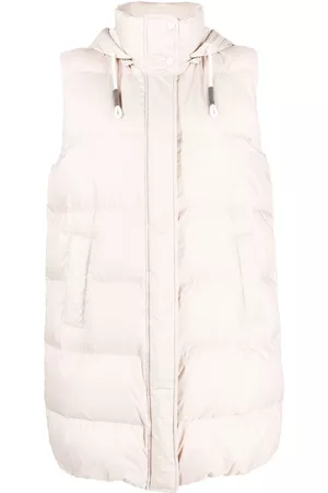 Brunello Cucinelli Long quilted hooded gilet