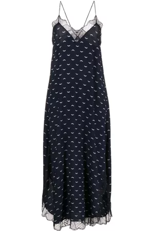 Zadig & Voltaire Lace-trim silk midi dress