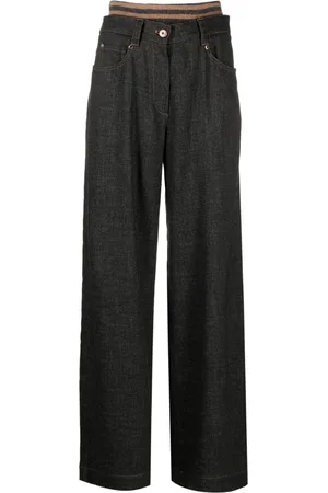 Brunello Cucinelli Wide-leg multi-panel trousers