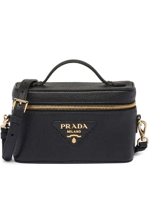 Prada Stud-embellished Strap Nylon Cross-body Bag in Black