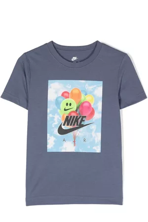 Nike Boys Short Sleeve - Balloons logo-print T-shirt