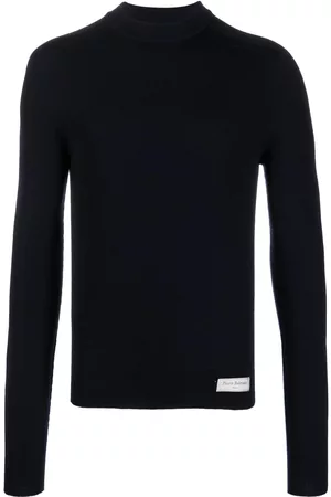 Balmain Logo-patch merino wool jumper