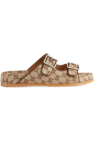 Gucci Men Shoes - GG Supreme-print mule sandals