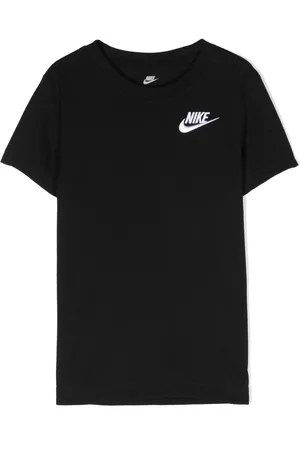 Nike Girls Short Sleeve - Logo-embroidery crew-neck T-shirt