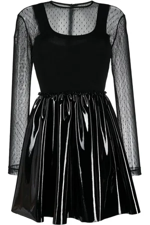 RED Valentino High-shine panel detail dress