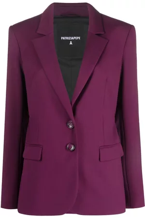 Patrizia Pepe Two-button flannel blazer