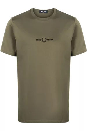 Fred Perry Men Short Sleeve - Logo-embroidered cotton T-shirt
