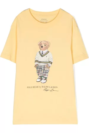 Ralph Lauren Boys Short Sleeve - Polo Bear-motif cotton T-shirt