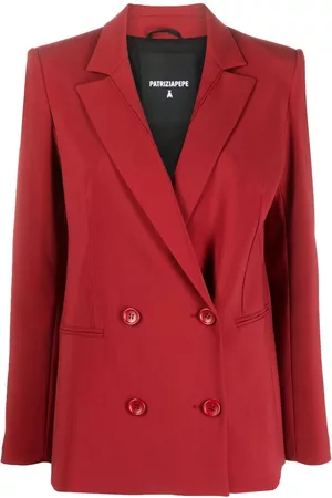 Patrizia Pepe Feather-detailing double-breasted blazer