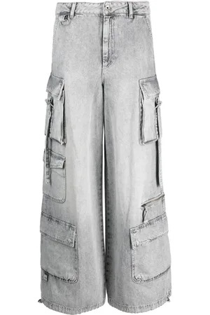 Patrizia Pepe High-waisted cotton cargo trousers