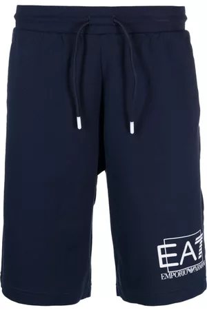 EA7 Men Bermudas - Logo-print drawstring-waist shorts