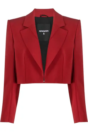Patrizia Pepe Essential single-breasted cropped jacket