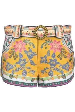 ZIMMERMANN Floral-print linen shorts