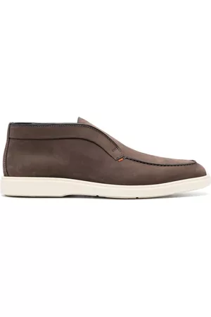 santoni Men Boots - Leather slip-on boots