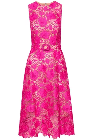 Oscar de la Renta Water Lily Guipure midi dress