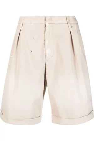 Dondup Men Shorts - Box-pleat cotton chino shorts