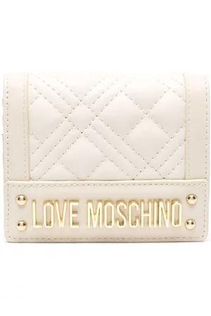 Love Moschino Women Wallets - Logo-lettering diamond-quilted wallet