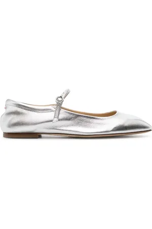 Aeyde Aline Babies metallic ballerina shoes