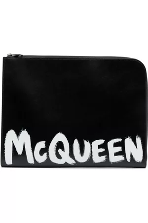 Alexander McQueen Graffiti logo-print clutch