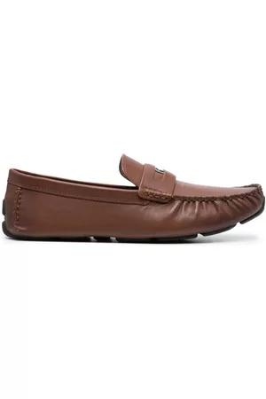 Coach Men Loafers - Logo-plaque leather loafers