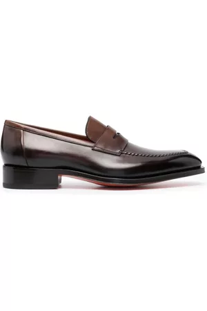 santoni Men Loafers - High-shine calf-leather loafers