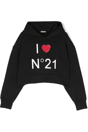 Nº21 Logo-print cotton hoodie