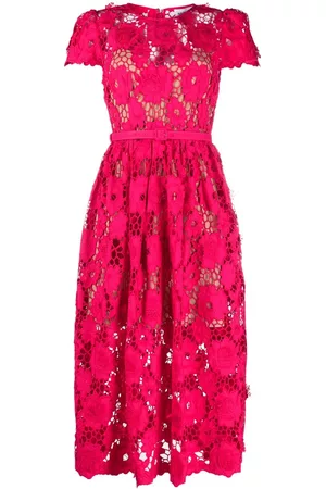 Self-Portrait Women Party Dresses - Floral lace short-sleeve mididress