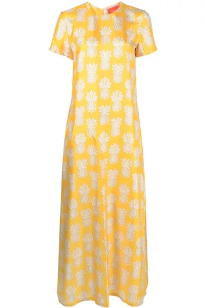 La DoubleJ Women Printed Dresses - Swing graphic-print silk dress