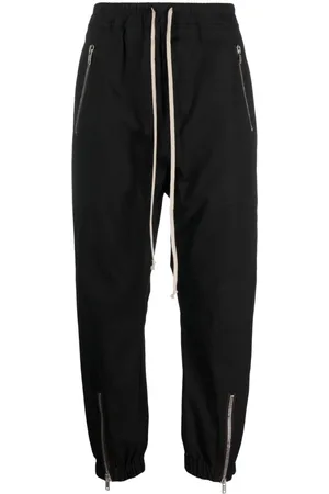 Rick Owens Zip-detail drawstring jersey joggers