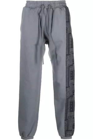 Alchemist Men Pants - Patchwork-detail cotton track pants