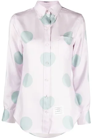 Thom Browne Polka-dot silk long-sleeve shirt