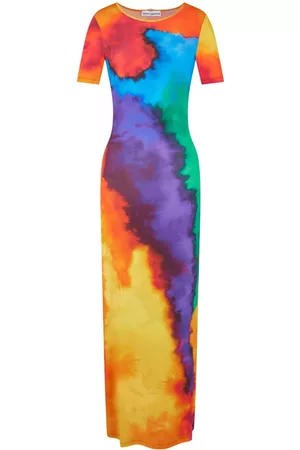 Paco rabanne Women Printed Dresses - Tie-dye print maxi dress