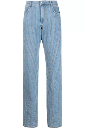 MUGLER Snow Spiral straight-leg jeans